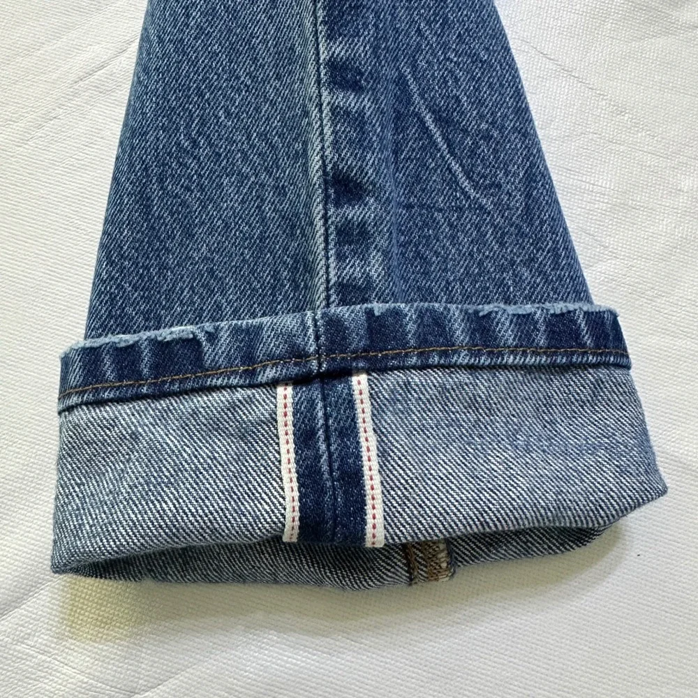 Levi's 501 150th Anniversary Selvedge Jeans Womens 23 x 32 Distressed Button Fly